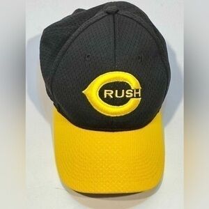 AGUSTA SPORTSWEAR BLACK AND YELLOW WITH INSIGNIA C RUSH CAP/HAT